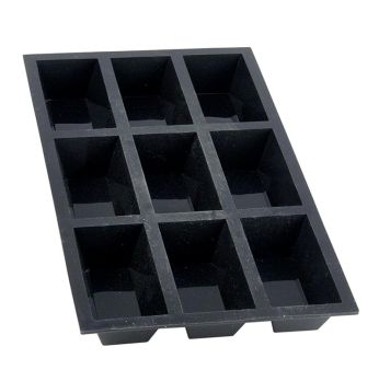deBUYER Backform Moul´flex, 9 rechteckige Cake Formen, 3x8cm, 3cm hoch,17,5x30cm, 1 St