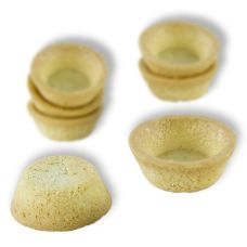 Mini Dessert-Tartelettes, rund, ø 4,2cm, H 1,6cm, Mürbeteig, 1,05 kg, 160 St