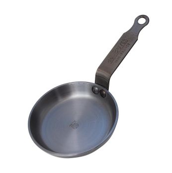 deBUYER Mineral B Element Eisenpfanne für Blinis ø 12cm, 2,5cm hoch, 1 St