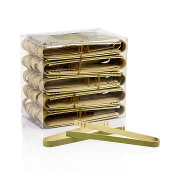 Bambus-Fingerfoodzange (Pinzette), für Snacks, natur, 16cm, 100 St