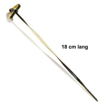 Bambus-Spieße, mit Knotenende, gedreht, schwarz, 18cm, 250 St
