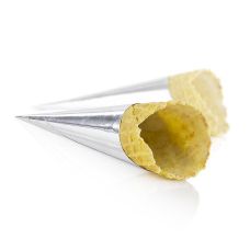 Mini Waffel Hörnchen Curry, gecoated, ø 30x80mm h, 498 g, 83 St