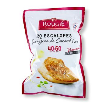 Entenstopfleberscheiben Selection, Schrägschnitt, á ca.40-60g, Rougie, TK, ca.1.000 g, 20 St