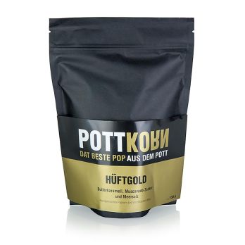 Pottkorn - Hüftgold, Popcorn mit Butterkaramell, Muscovado, Meersalz, 150 g