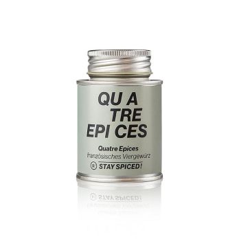 Stay Spiced! Quatre Epices, Gewürzmischung, Streudose, 80 g