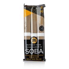 Soba Nudeln, mit Buchweizen- und Weizenmehl, dunkel, 1,4mm, 20cm lang, Allgroo, 300 g