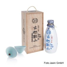SET Shaoxing 10 Deluxe Edition Reiswein China 15% vol. mit 2 Bechern, 500 ml, 3 tlg.