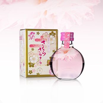 Sakura Sarasasara, Alkoholhaltiges Getränk mit Kirschblüten, 11 % vol., Japan, 180 ml
