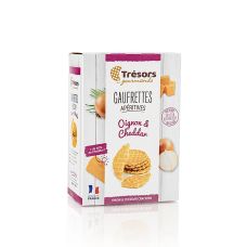 Barsnack Trésors- franz. Mini-Waffeln mit Zwiebel und Cheddar Käse, 60 g