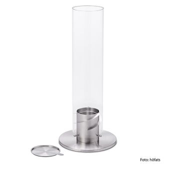 Tischfeuer SPIN 120, Silber (Windlicht, Gartenfackel), höfats, 1 St