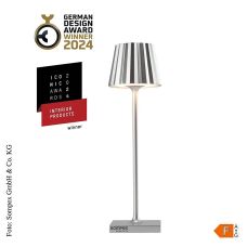 Tischleuchte TROLL NANO Outdoor, mit Akku, 21x6cm, Alu, silber (78586), 1 St