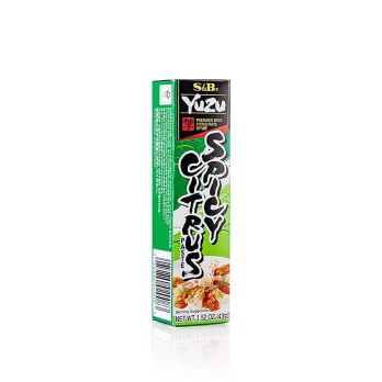 Yuzu Spicy Citrus Paste, scharfe Zitruspaste, Tube, S&B, 43 g