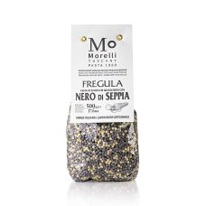 Nudeln Fregula (Fregola) Nero di Seppia (m. Tintenfischtinte) Morelli 1860, 500 g