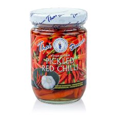 Chili Schoten, rot, klein, eingelegt, 200 g