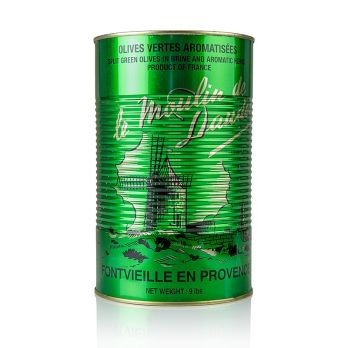 Grüne Oliven, mit Kern, mit Kräutern der Provence, Arnaud, 4,3 kg