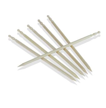 Holz-Spieße, Party Picker, klein, geschnitztes Griffstück, 7,5cm, No.8, 1.000 St