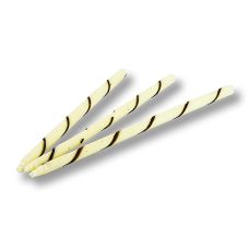 Schokozigarren - Panatella, weiß mit dunklen Streifen, 20cm lang, ø 6mm, 715 g, 110 St