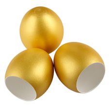 Leere Eierschalen, gold, zum Füllen, 120 St