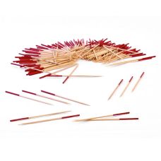 Holz-Spieße, mit rot gefärbtem Ende, 9cm, 500 St