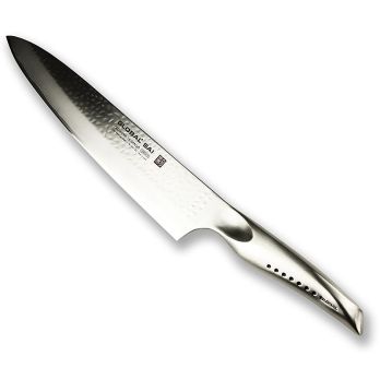 Global SAI-06 Tranchiermesser, Hammerschlagdesign, 25cm, 1 St