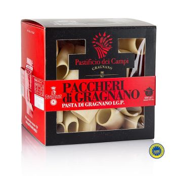 Pastificio dei Campi - No.55 Paccheri (halbe Canneloni), Pasta di Gragnano, IGP/g.U., 500 g