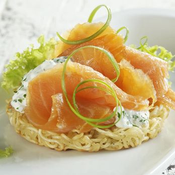 The Ramen Company Ramenburger Nudelbuns, handgemacht, Ø 10cm, H 1,5cm, TK, 360 g, 8 x 45g