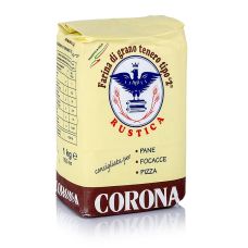 Dunkles Weizenmehl, Farina rustica, für Brot, Focaccia und Pizza, Corona, 1 kg