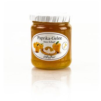 Paprika Gelée, gelb, süß-pikant, Wolfram Berge, 225 g