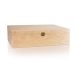Wein Präsentverpackung Holzkiste mit Scharnierdeckel, 3er, 370x258x98mm, 1 St