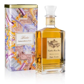 Monte Acuto - Grappa Invecchiata, 42% vol., Berta, Metalldose, 700 ml