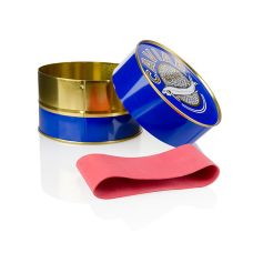 Kaviardose - dunkelblau, mit Verschluss-Gummi, ø 12cm, für 1000g Kaviar, 1 St