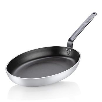 Fischpfanne Oval, Antihaft Choc Resto Induktion, ø36cm, de Buyer (8481.36), 1 St
