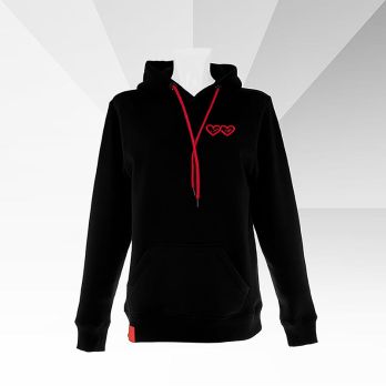 INFINITYLOVE - Hoodie Statement (Herzen Vorne & Hinten), tailliert, M, 1 St