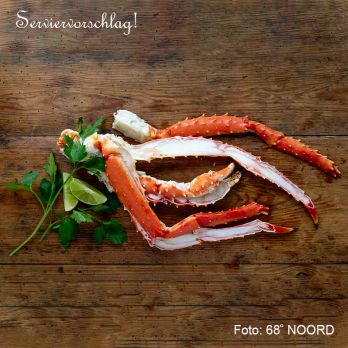 Königskrabben Beine & Scheren, gekocht, halbiert, Größe M, 68°Noord, TK , 400 g
