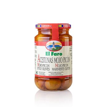 Grüne Oliven Mojo Picon, mit Kern, El Faro, 350 g