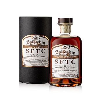 Single Malt Whisky Ballechin SFTC Oloroso Cask, 11 J., 59,2 % vol., Highland, 500 ml