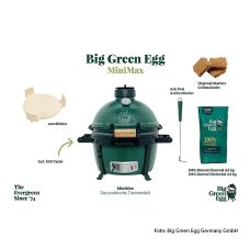 Big Green Egg - STARTER SET BBQ Grill Mini Max, Ø33cm, + 4-tlg Zubehör, 5 tlg.