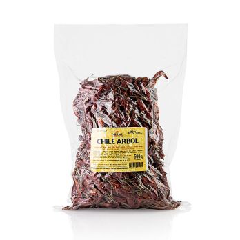 Chilies Arbol, getrocknet, ganz, pikant (15.-30.000 Scoville), 500 g