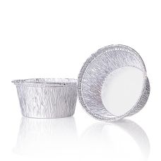 Einweg Aluschalen Take Away, ø  80mm, 34mm hoch (Alcan 46100/535336), 100 St