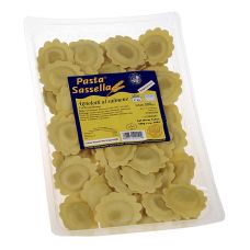 Frische Agnolotti mit Lachs-Füllung, rund und hell, Sassella, 500 g