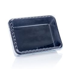 Einweg Take Away Box, inkl. Deckel, schwarz, Einweg, 1000ml, 1 St