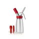 Espuma - Sprayer, Gourmet Whip Plus, komplett, Edelstahl matt, 250 ml, rot, 1 St