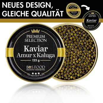 BOS FOOD Premium Selection - Kreuzung Amur x Kaluga Stör (schrenckii x dau), China, 125 g