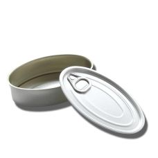 Dose mit Deckel zum Füllen, oval 110x70x30mm,120ml, Alu, säurebeständig, 1 St