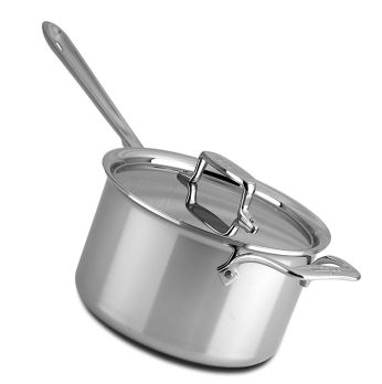 All-Clad Stielkasserolle d5 Serie, mit Griff&Deckel - Induktion, ø 20,3cm, 3,8 L, 1 St
