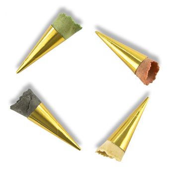 Mini-Hörnchen Gold, neutral, rot, grün, schwarz, ø 2,5x7,5cm, 1,3 kg, 180 St