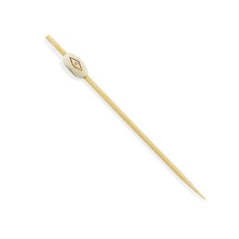 Bambus-Spieße, Mali, mit hellem Dekostein, 12cm, 40 St