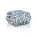 Einweg Burger-Box L, 120x120x100mm, Pappe, Kreide Konzept, 400 St