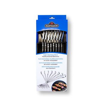 Napoleon Grillzubehör - Grillspieß - Wellenspieß, 38cm, Edelstahl, 8 St