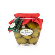 Grüne Riesen-Oliven, mit Kern, Bella di Cerignola, in Lake, 580 g